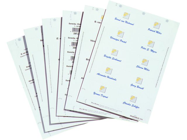 Etiketter DURABLE namnskylt 90x60 20/fp
