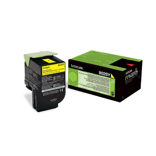 Toner LEXMARK 80C2SM0 802SY 2K gul