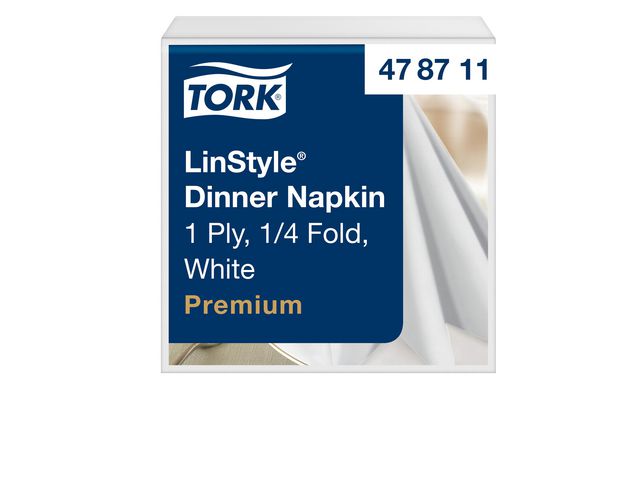 Servett TORK LinStyle Middag vit 50/fp