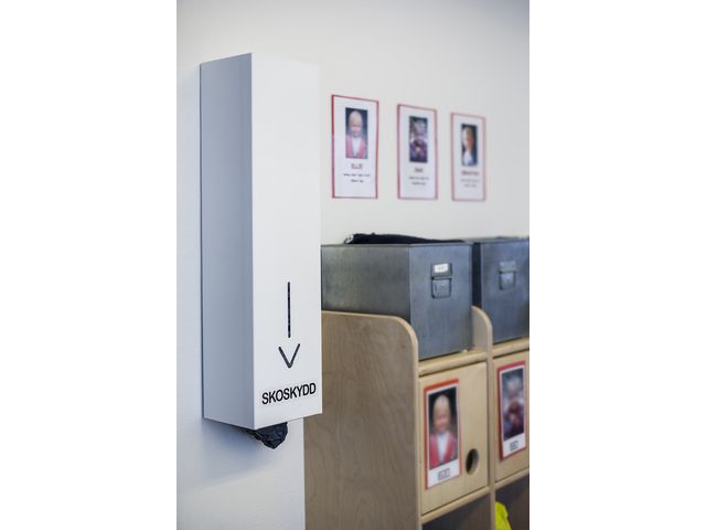 Dispenser för skoskydd 60x12x16cm vit