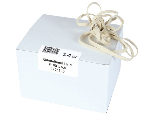 Gummiband 100x5mm 500g vit 415/fp