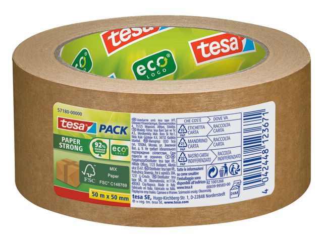 Packtejp TESA papper 57180 50mmx50m