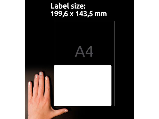 Etikett AVERY QP 199,6x143,5mm 200/fp