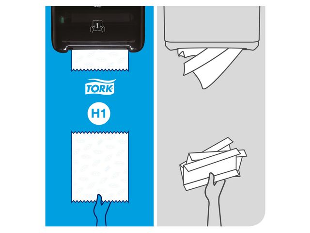 Handduk TORK Adv H1 blå 6/fp