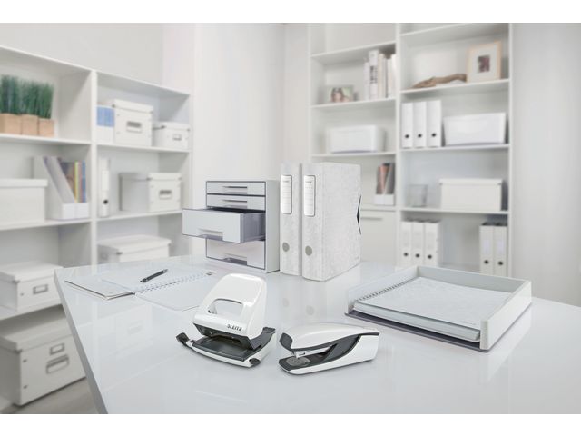 Häftapparat LEITZ WOW 5502 30ark pärlvit