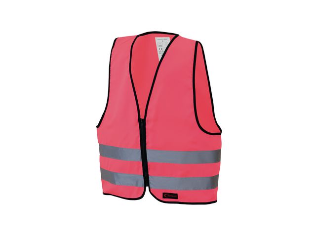 Reflexväst Dragkedja fram XXS Rosa