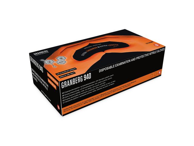 Nitrilhandske 940 orange L 100/fp