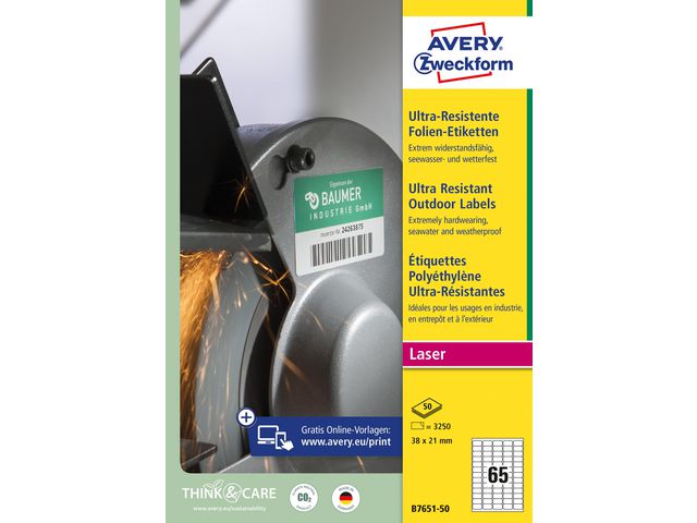 Etikett AVERY Stretch 38x21mm 3250/fp