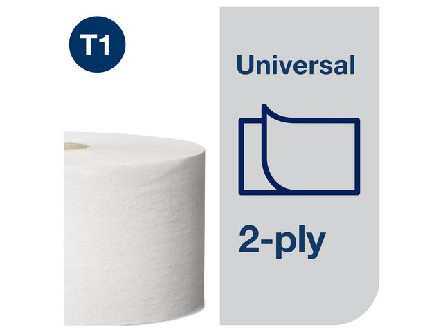 Toalettpapper TORK Uni T1 2-lag 6/fp