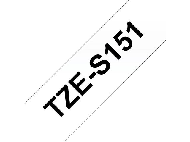 Tape BROTHER TZES151 24mm svart på klar