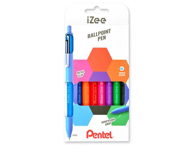 Kulpenna PENTEL iZee 1,0 sort.färg 8/fp