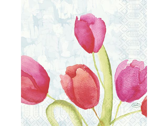 Servett Tulips 3-lags 33x33cm 50/fp