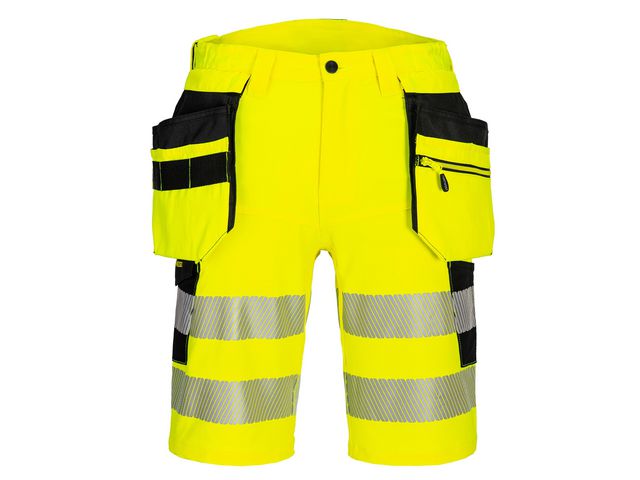 Hantverksshorts DX446 gul varsel kl2 c60