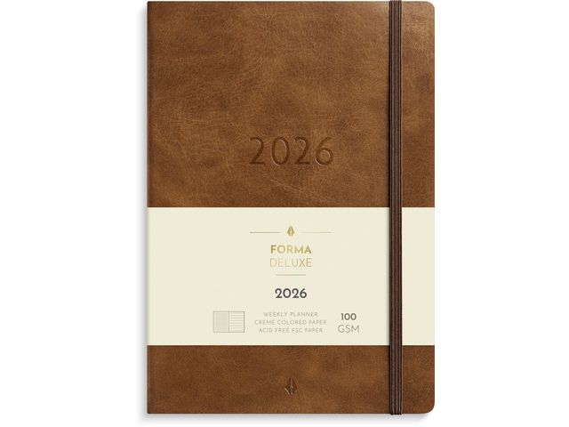 Stor Veckokal. Forma Deluxe 2026 brun