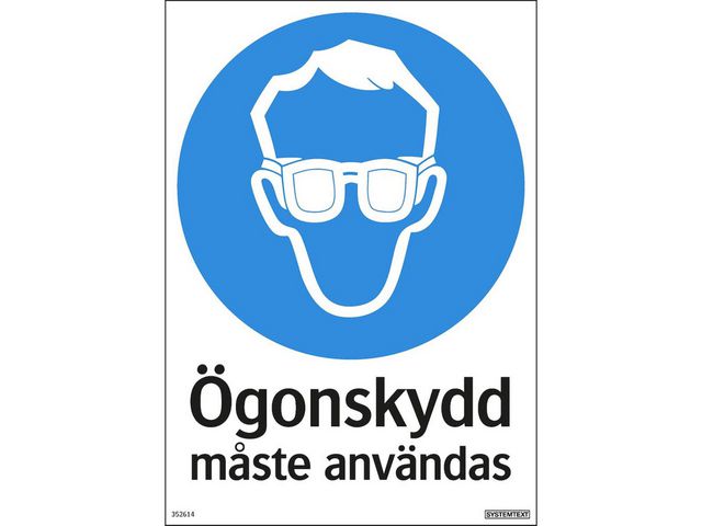 Skylt Skyddsglasögon 210x297mm
