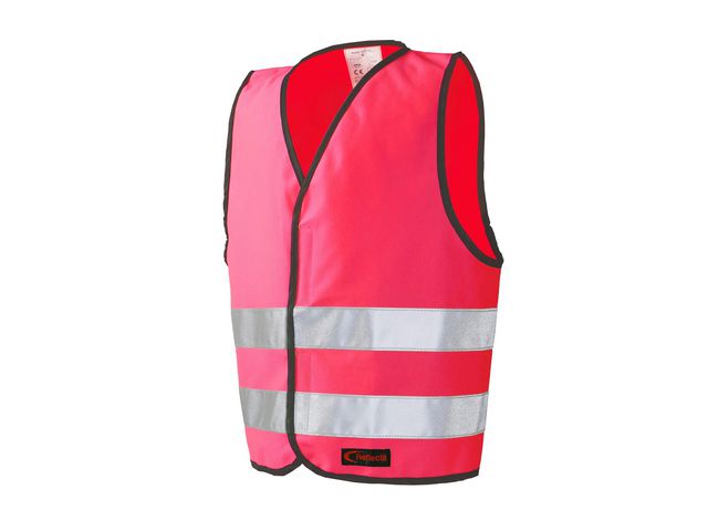 Reflexväst Kardborre fram S rosa
