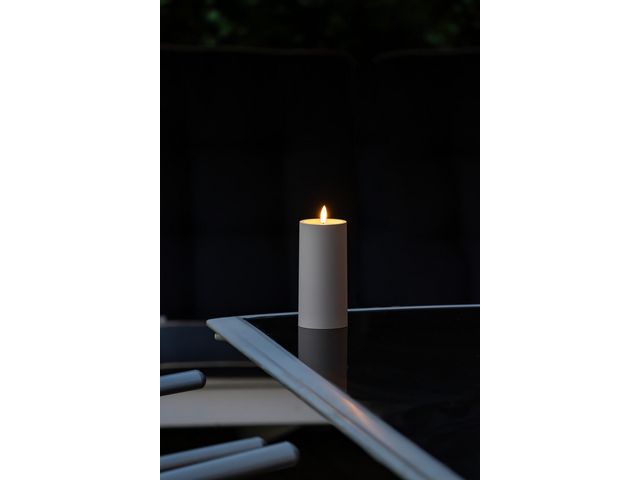Blockljus KONSTSMIDE LEDtimer beige 15cm
