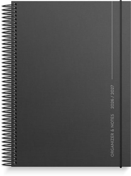 Kalender Organizer & Notes svart 26/27