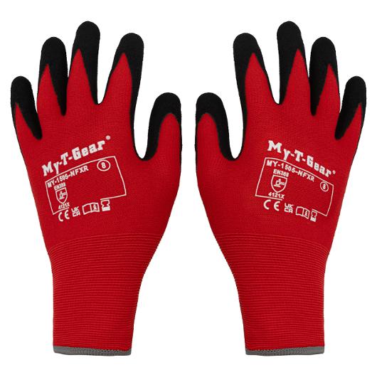 Montagehandske MY-T-GEAR nitril röd 6