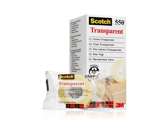 Kontorstejp SCOTCH 550 transp. 33mx19mm