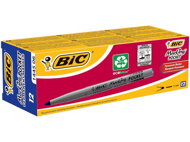 Märkpenna BIC 1445 pocket blå