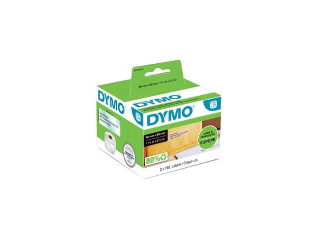 Etikett DYMO LW 89x36mm transp. 260/fp